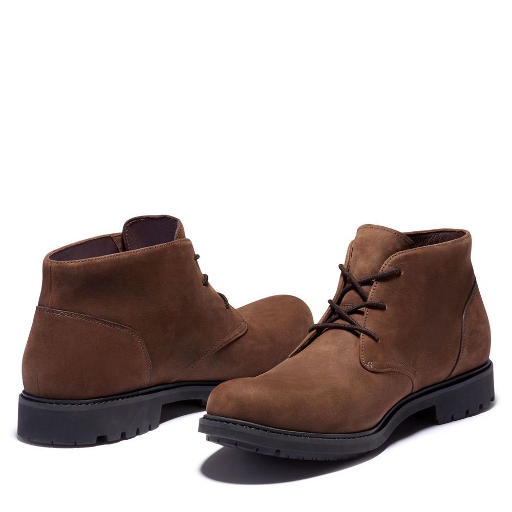 Timberland Chukka Μποτακια Ανδρικα Καφε - Stormbuck Waterproof - Greece 1659370-LE